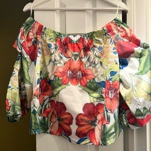 Off The Shoulder floral shirt